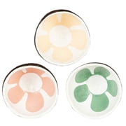 Evergreen Natural Coconut Bowl, 3 Assorted Flowers