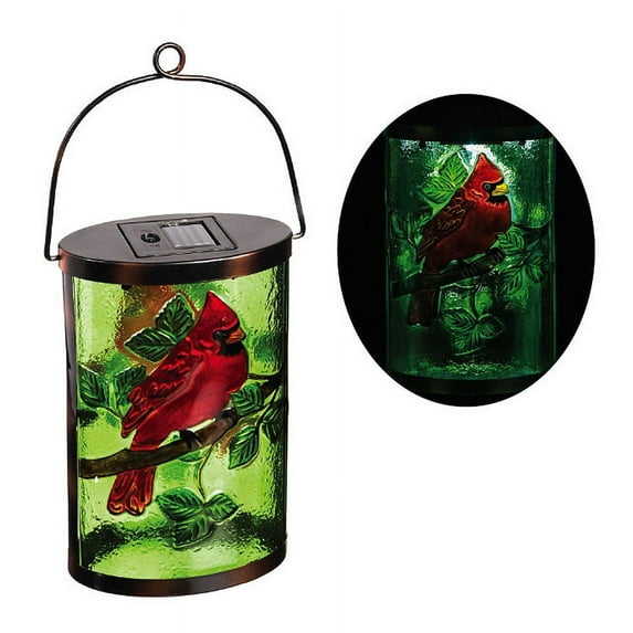 Evergreen New Creative Cardinal Garden Friends Hanging Solar Lantern