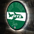 thumbnail image 1 of New York Jets 23" LED Retro Logo Round Wall Sign, 1 of 3