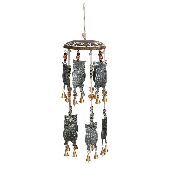 Evergreen Owl Garden Bells, 8''x 27'' x 8'' inches