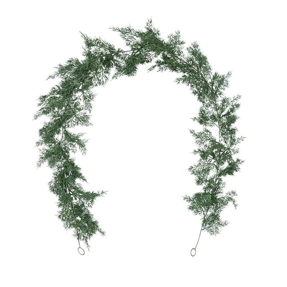 Evergreen Pine Garland Artificial Greenery Christmas Garland Real Touch Natural Cedar Garland Dining Table Fireplace Wall Decoration Christmas Decor