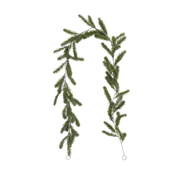 Evergreen Pine Garland Artificial Greenery Christmas Garland Real Touch Natural Cedar Garland Dining Table Fireplace Wall Decoration Christmas Decor