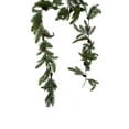 thumbnail image 1 of Evergreen Pine Garland Lighted Artificial Greenery Christmas Garland Real Touch Natural Cedar Wreath with Holly Front Door Wall Window Decoration Christmas Decor 5.7 ft, 1 of 9