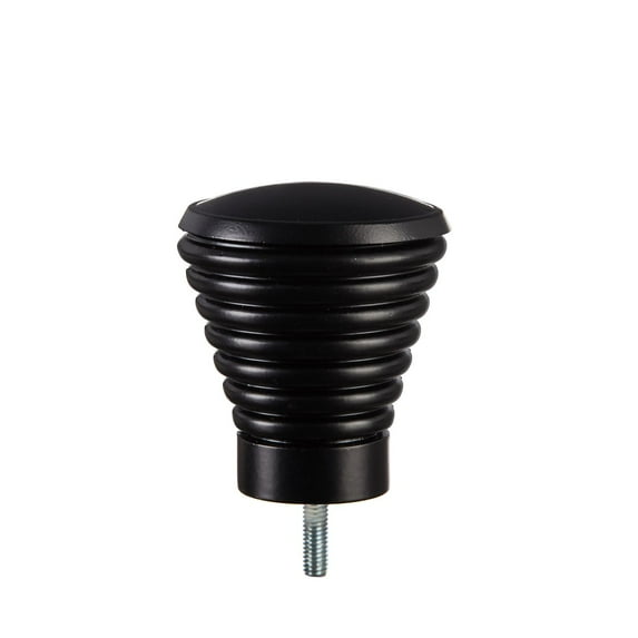 Evergreen Ridged Cone Interchangeable Finial, Black- 3x2.25x2.25 in Durable Hardware for Flags