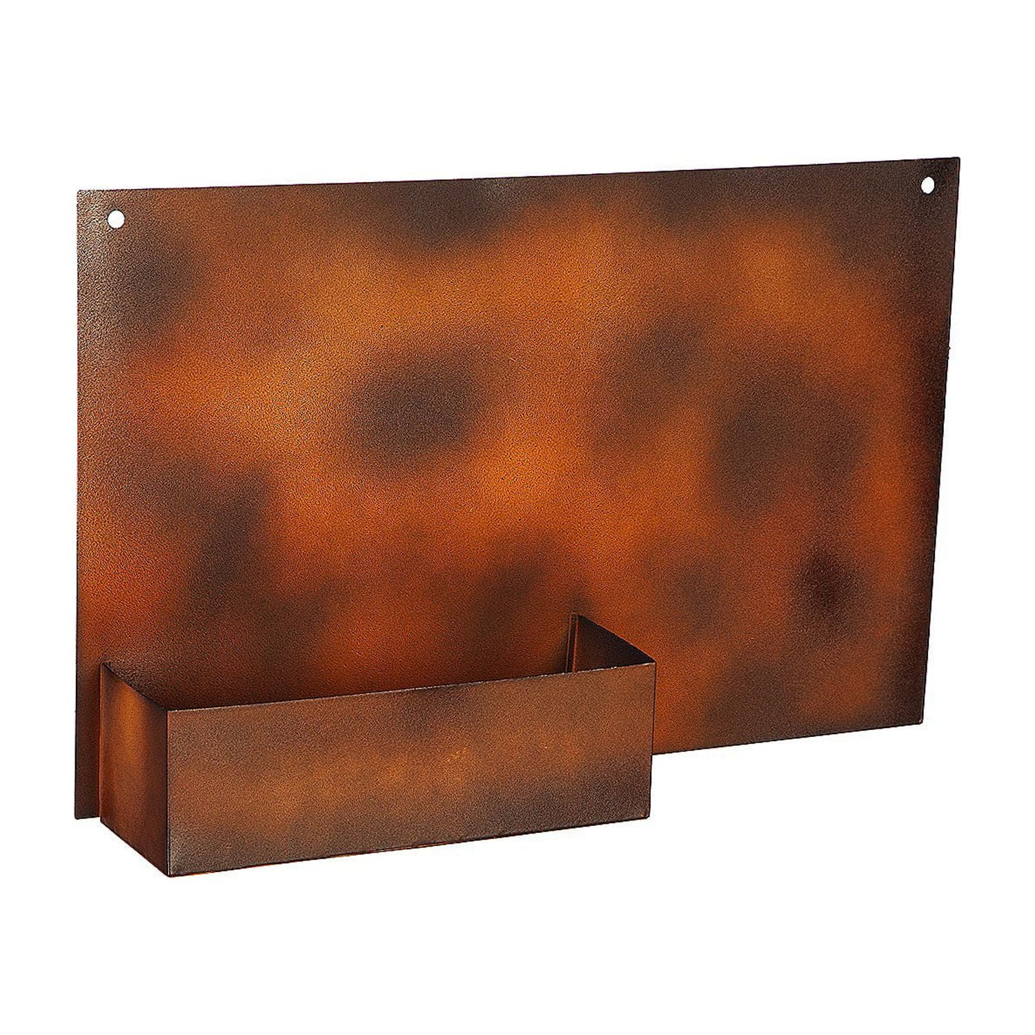 Rustic Galvanized Metal Rectangular Wall Planter for Indoor/Outdoor