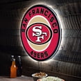 thumbnail image 1 of San Francisco 49ers LED XL Round Wall D-cor, 1 of 5