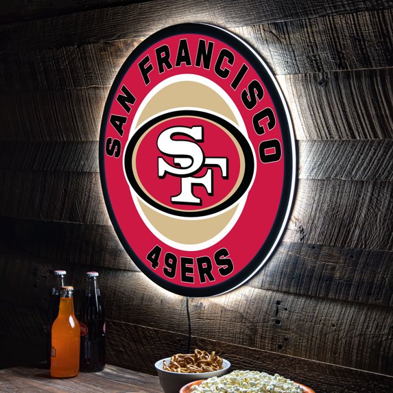 San Francisco 49ers LED XL Round Wall D-cor