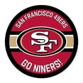 thumbnail image 1 of San Francisco 49ers 15" Round LED Lit Wall Sign, 1 of 5