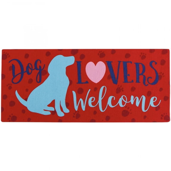 Home & Garden DOG LOVERS WELCOME SWITCH MAT Rubber Sassafras Paw Print 431518