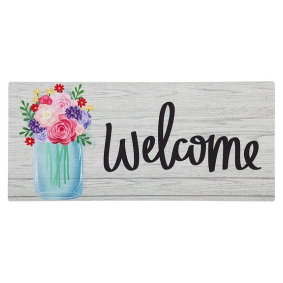 Evergreen Sassafras Switch Mat - Mason Jar Bouquet