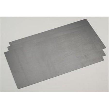 EverGreen EVG9513 0.02 x 6 x 12 in. Plain Sheet Styrene Railroad Scratch Building Supply, Black - Pack of 3