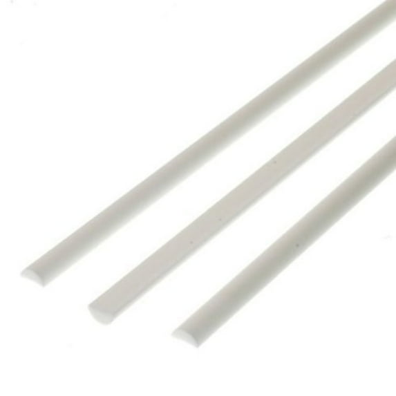 Evergreen Scale Models Half Round 1/8 3 EVG244 Plastic Building Supplies