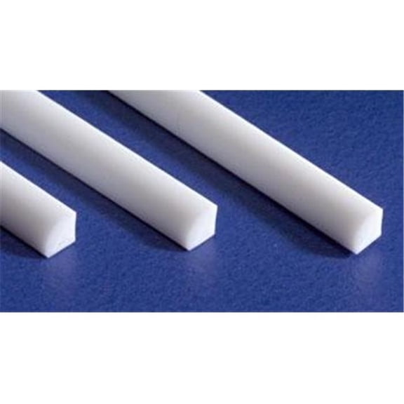 EverGreen EVG250 0.10 in. Quarter Round Railroad Scratch Building Supply, White
