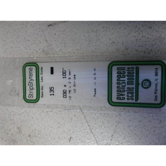 Evergreen 135 .030 X .100" STRIPS (10)