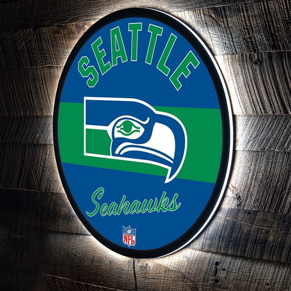 Seattle Seahawks 23" LED Retro Logo Round Wall Sign