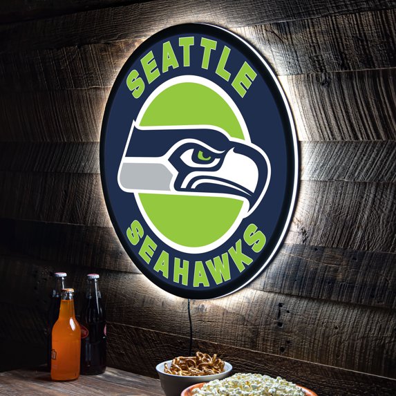 Seattle Seahawks LED XL Round Wall D-cor