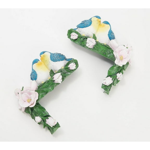 Evergreen Set of 2 Door Corners, Blue Birds