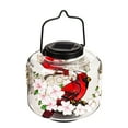 thumbnail image 1 of Evergreen Solar Glass Lantern with Carindal Dogwood Art, 6.3'' x 6.3'' x 6.3'' inches., 1 of 1