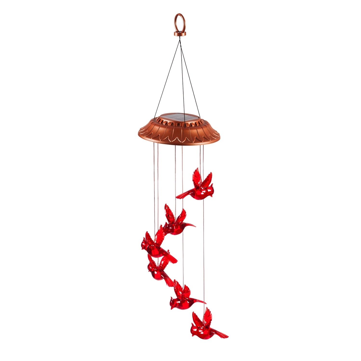 Cardinal Red Acrylic Solar Garden Mobile, 26 inches