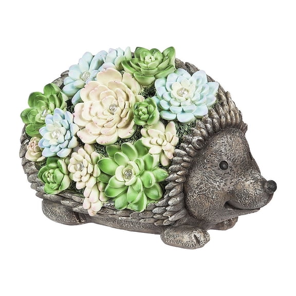Evergreen Solar Resin Succulent Hedgehog