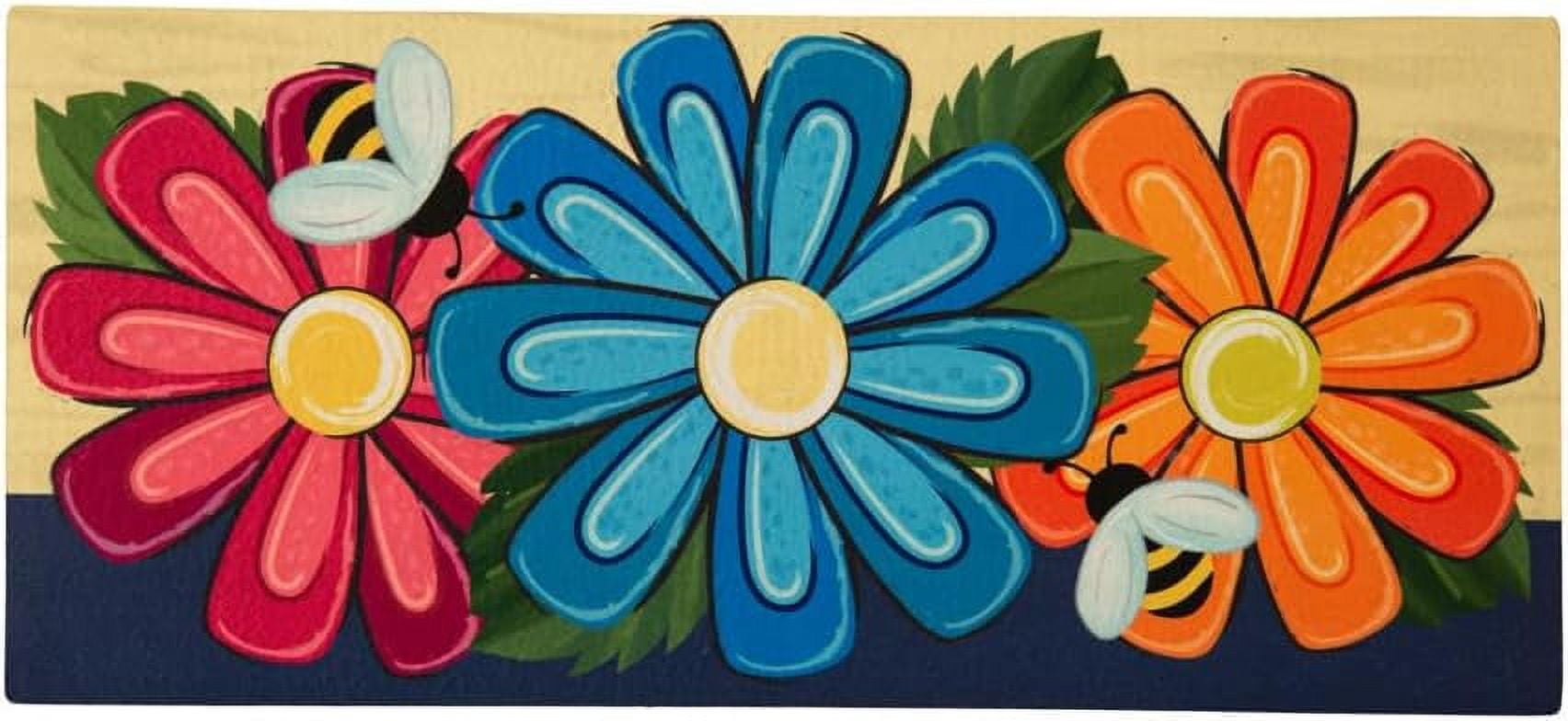 Evergreen Spring Floral Sassafras Switch Mat Inserts, Interchangeable