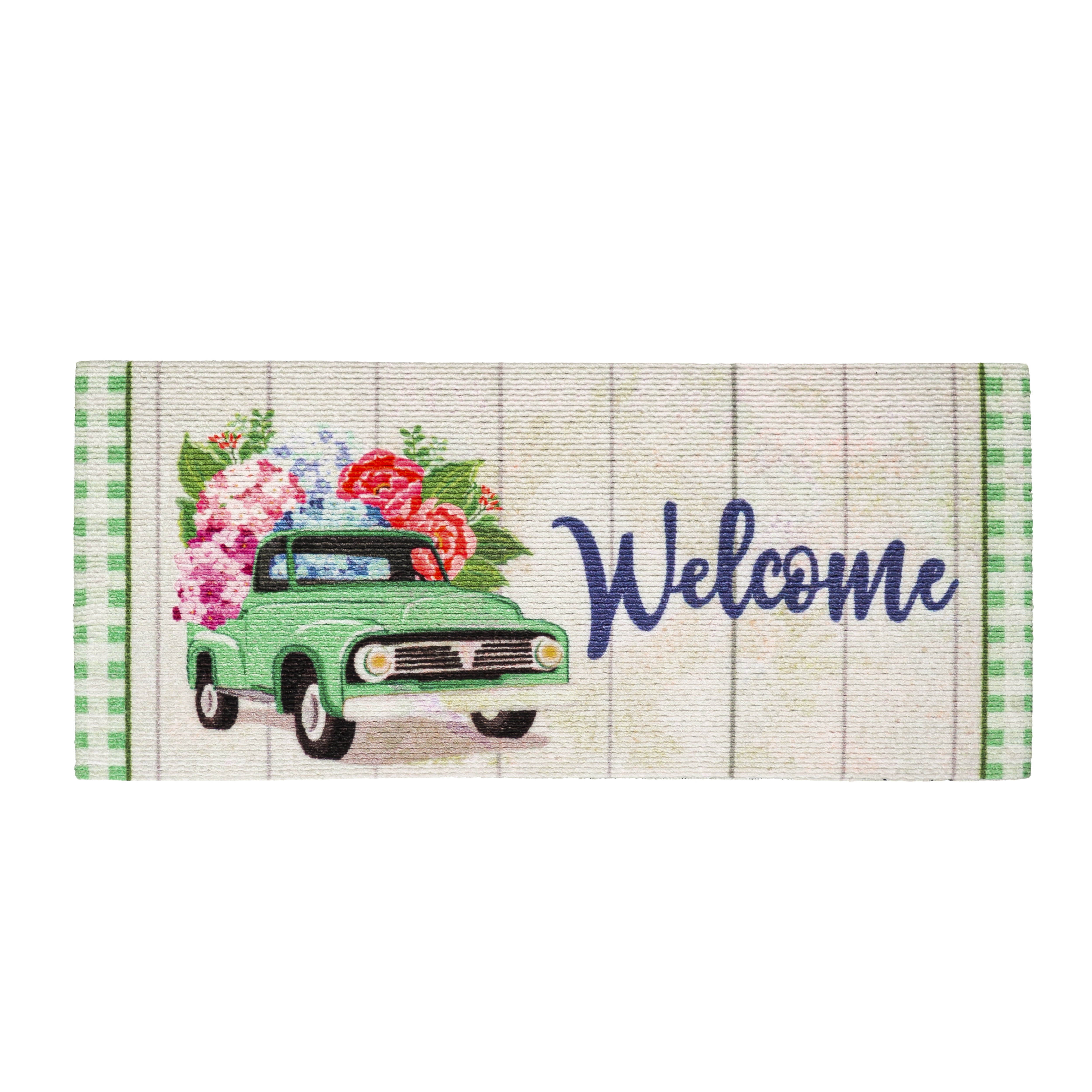 Evergreen Spring Flower Delivery Textured Sassafras Indoor Outdoor Switch Doormat 1'10"x10" Multicolored