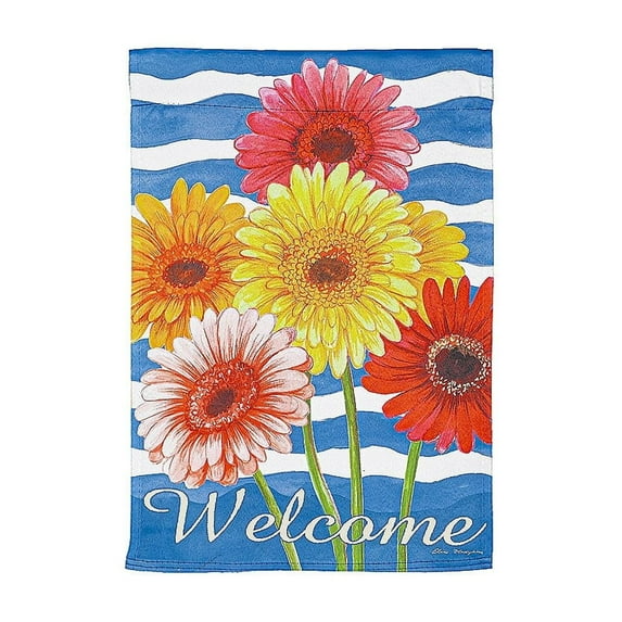 Evergreen Spring Gerbera Bouquet Garden Suede Flag 12.5 x 18 Inches Indoor Outdoor Decor