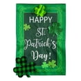 thumbnail image 1 of Evergreen St. Patrick's Patterned Shamrocks Garden Applique Flag- 12.5x18 in Outdoor Decor, 1 of 1