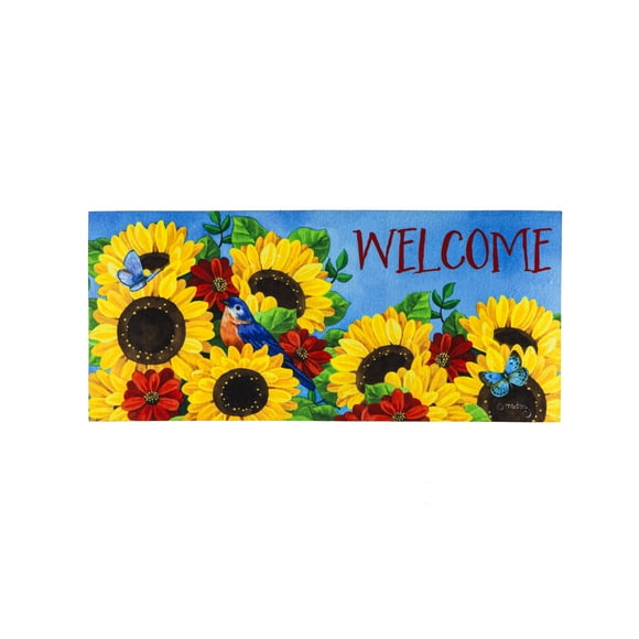 Evergreen Stars and Stripes Watering Can Sassafras Indoor Outdoor Switch Doormat 1'10"x10" Multicolored