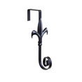 thumbnail image 1 of Evergreen Sturdy Black Iron Fleur-de-Lis Over-the-Door Metal Door Decor Hanger - 3.5" Wx4" Dx8" High, 1 of 2