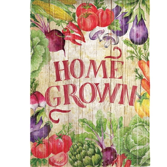 Evergreen Suede Garden Flag - Home Grown