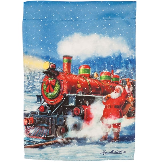 Evergreen Suede House Flag - Santa Express