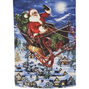 Evergreen Suede Reflections House Flag - Delivering Christmas