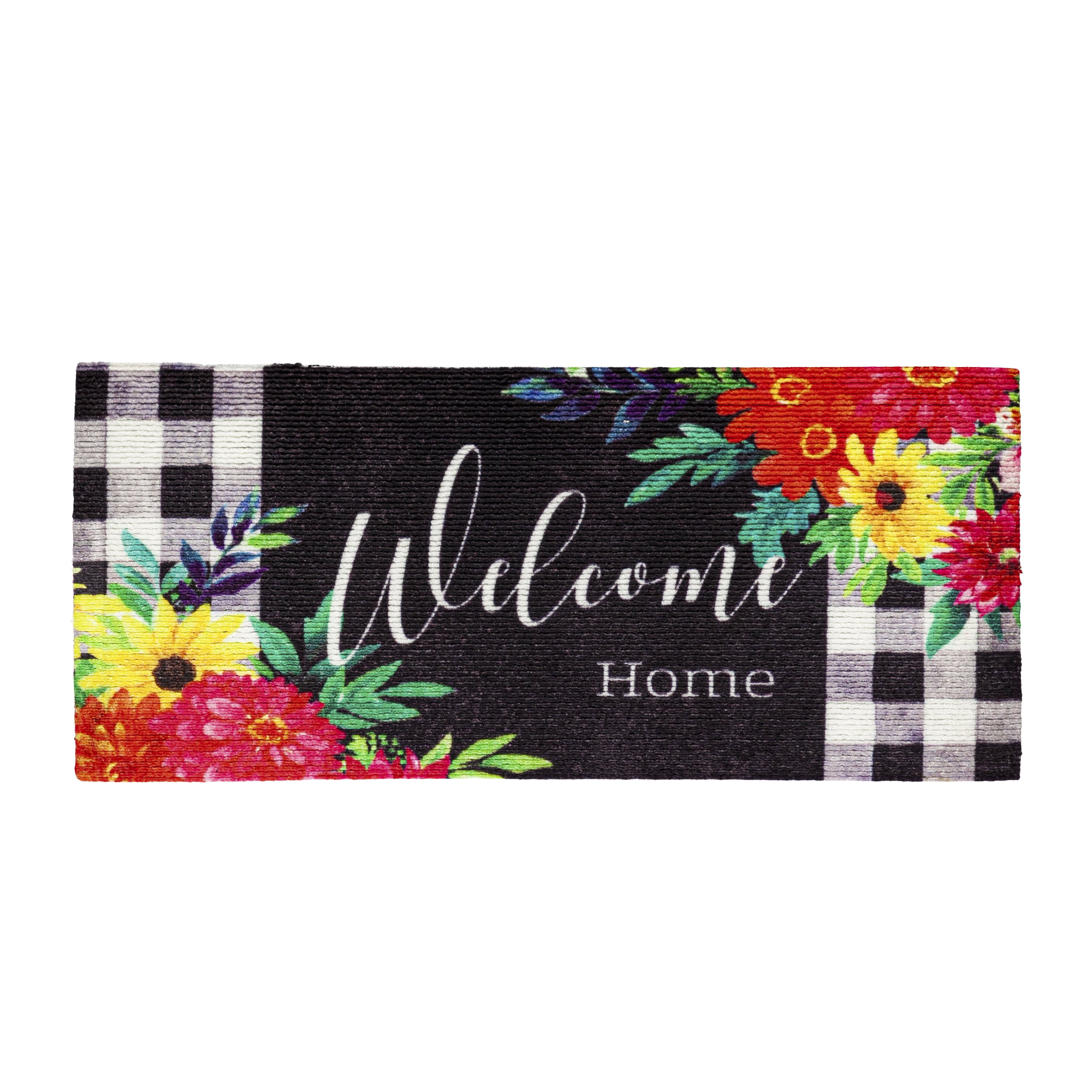 Multicolor Rubber Outdoor Welcome Home Doormat 22" x 10"