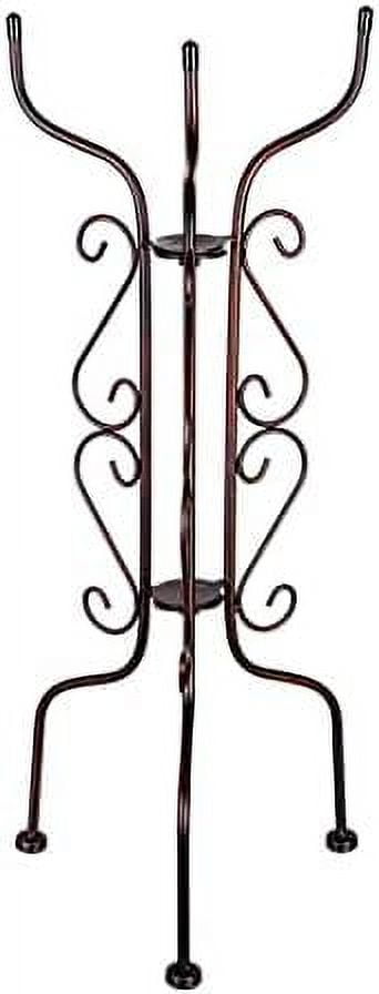 Evergreen Tall Black Metal Scroll Bird Bath Stand - Stand ONLY - 12.5”L ...