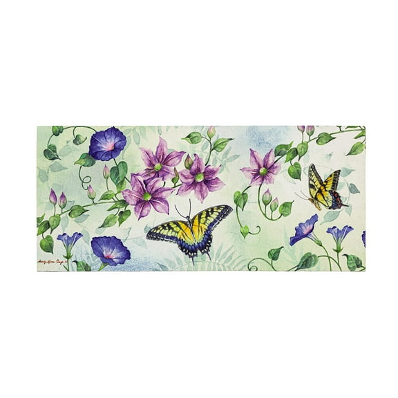 Evergreen Trailing Vines Sassafras Indoor Outdoor Switch Doormat 1'10"x10" Multicolored