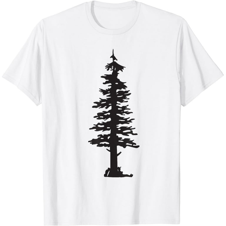 Evergreen Tree And Hiker Silhouette T-Shirt Evergreen Tree And Hiker Silhouette T-Shirt