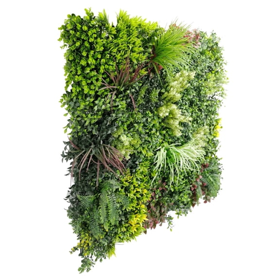 Evergreen Triptych Artificial Vertical Garden Green Wall Panel Set of 3 33 SQ FT UV Resistant Commercial Grade