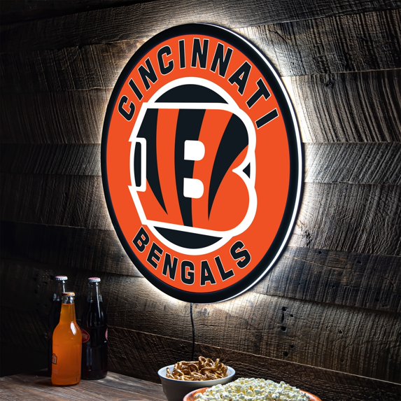 Cincinnati Bengals LED XL Round Wall D-cor