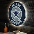 thumbnail image 1 of Evergreen Dallas Cowboys LED Lighted Sign Clear, 1 of 5