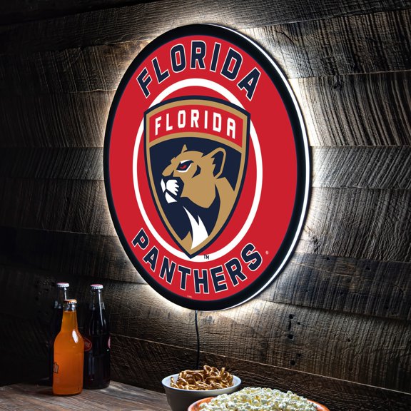 Florida Panthers LED XL Round Wall D-cor