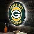 thumbnail image 1 of Green Bay Packers LED XL Round Wall D-cor, 1 of 5