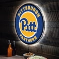 thumbnail image 1 of Pitt Panthers LED XL Round Wall D-cor, 1 of 6