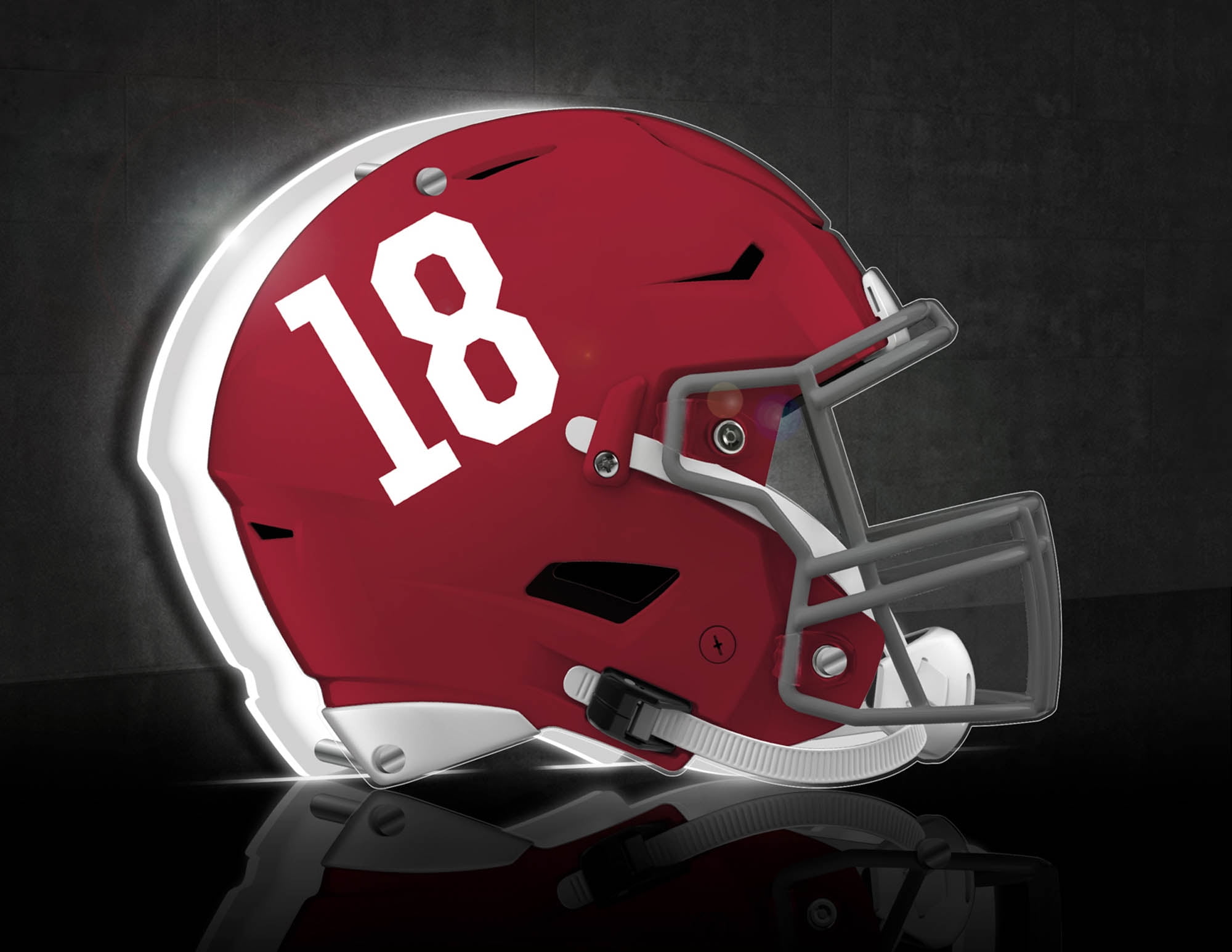 Alabama Crimson Tide LED Helmet Tabletop Sign - Walmart.com