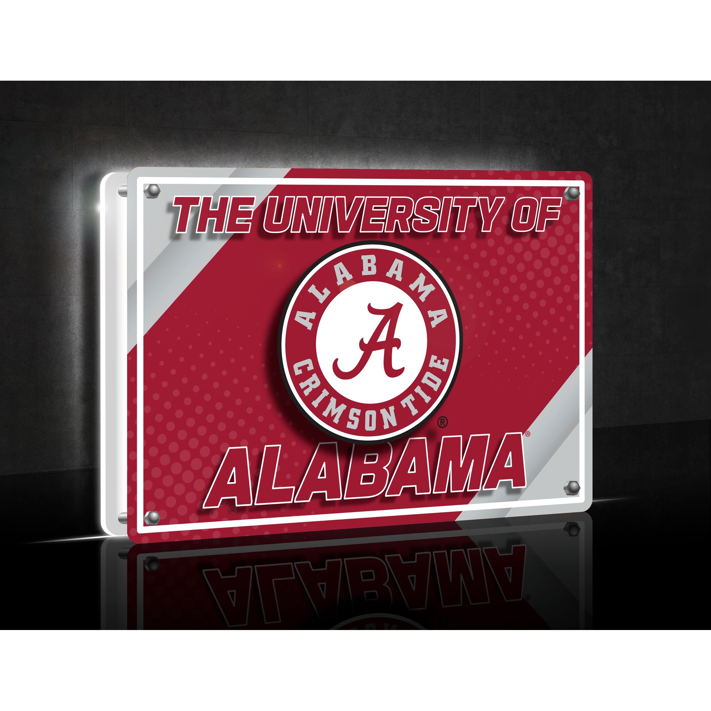 Evergreen University of Alabama LED Lighted Sign Grey