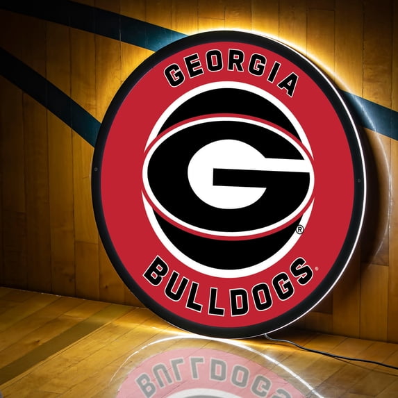 Georgia Bulldogs LED XL Round Wall D-cor