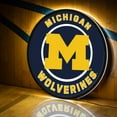 thumbnail image 1 of Michigan Wolverines LED XL Round Wall D-cor, 1 of 6