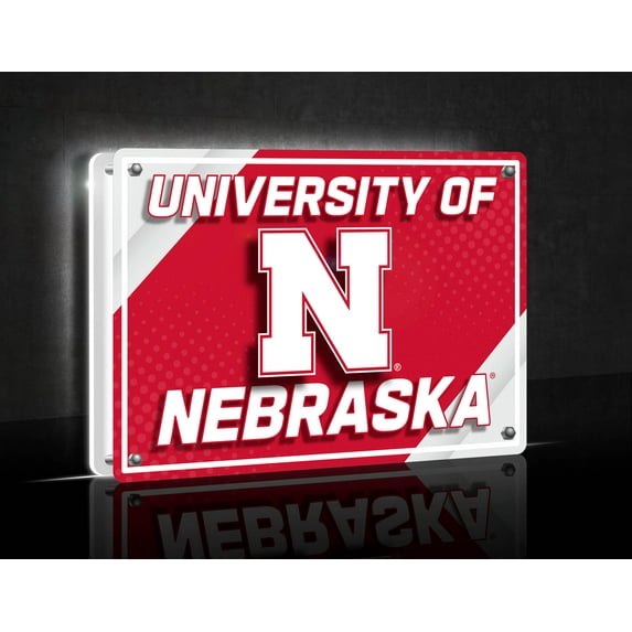 Nebraska Huskers LED Rectangle Tabletop Sign
