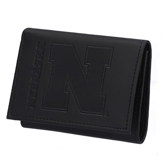 Evergreen University of Nebraska Tri Fold Leather Wallet