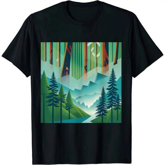 Evergreen Vintage Stripes Folger, Alaska T-Shirt